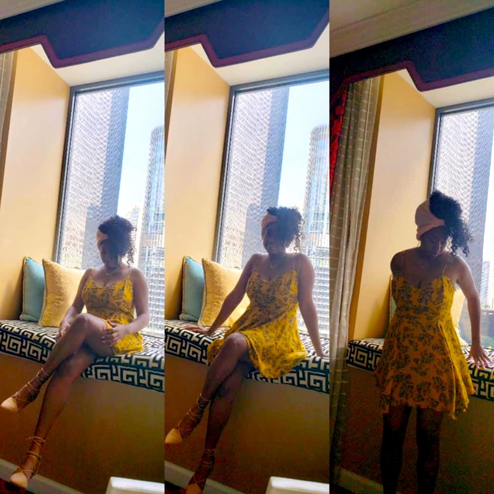 Yellow Mustard Floral Dress